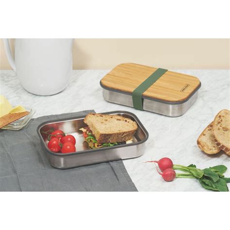 black and blum stainlesss steel sandwhich box|stainless steel lunch box.